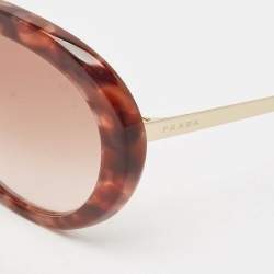 Prada Brown/Peach Gradient SPR16Q Oval Sunglasses