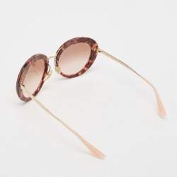 Prada Brown/Peach Gradient SPR16Q Oval Sunglasses