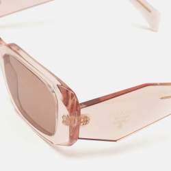 Prada Old Rose SPR 17W Symbole Rectangle Sunglasses