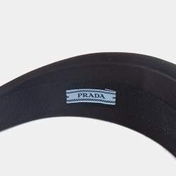 Prada Black Satin Wide Headband 