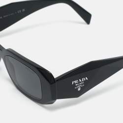 Prada Black SPR17W Symbole Rectangle Sunglasses