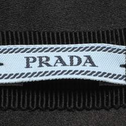 Prada Burgundy/Black Crystal Embellished Satin Headband