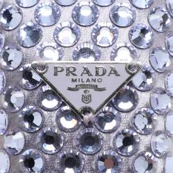 Prada Blue/Purple Crystal Embellished Satin Headband