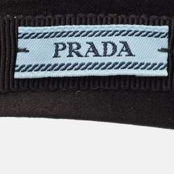 Prada Black Crystal Embellished Satin Headband