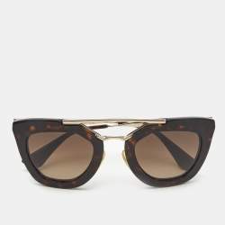 Prada Tortoise Brown Gradient SPR 09Q Cat Eye Sunglasses