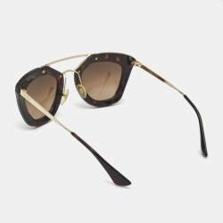 Prada Tortoise Brown Gradient SPR 09Q Cat Eye Sunglasses