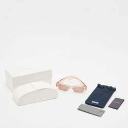 Prada Peach SPR17W Symbole Rectangle Sunglasses