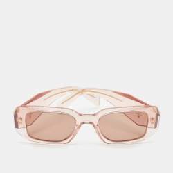 Prada Peach SPR17W Symbole Rectangle Sunglasses