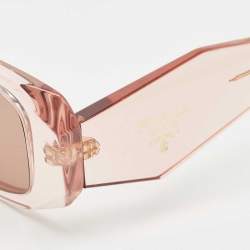 Prada Peach SPR17W Symbole Rectangle Sunglasses