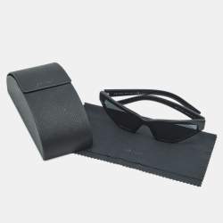 Pre Owned Prada Black SPR12V Frame Cat Eye Sunglasses