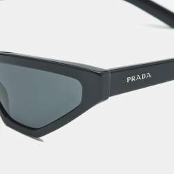 Pre Owned Prada Black SPR12V Frame Cat Eye Sunglasses