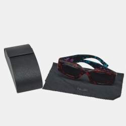 Pre Owned Prada Red/Black SPR 15Y Frame Cat Eye Sunglasses