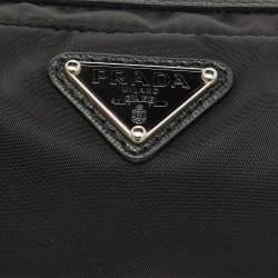 Pre Owned Prada Black Nylon Tessuto Cosmetic Pouch
