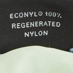 Pre Owned Prada Green Re-Nylon Triangle logo Scrunchie