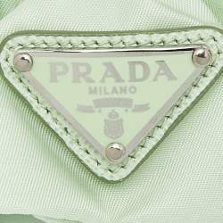 Pre Owned Prada Green Re-Nylon Triangle logo Scrunchie