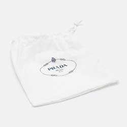 Pre Owned Prada Green Re-Nylon Triangle logo Scrunchie