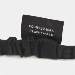 Pre Owned Prada Black Re-Nylon Logo Plaque Elastic Headband