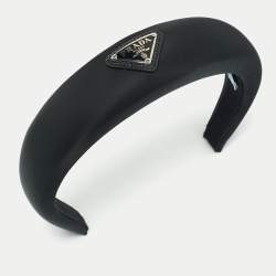 Pre Owned Prada Black Re-Nylon Wide Headband