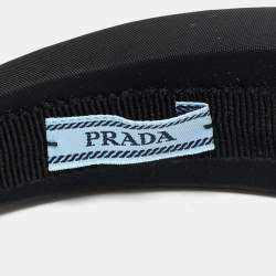 Pre Owned Prada Black Re-Nylon Wide Headband