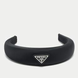 Pre Owned Prada Black Re-Nylon Wide Headband