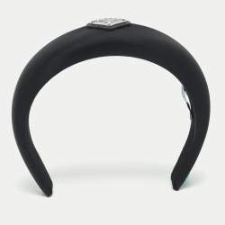 Pre Owned Prada Black Re-Nylon Wide Headband