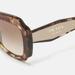 مملوكة مسبقًا Prada Tortoise Brown Gradient SPR 16Y Butterfly Sunglasses