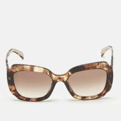مملوكة مسبقًا Prada Tortoise Brown Gradient SPR 16Y Butterfly Sunglasses