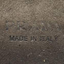 مملوكة مسبقًا Prada Grey Saffiano Leather Logo Headphone Case