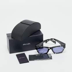Pre Owned Prada Tortoise Black/Purple SPR A06 Symbole Square Sunglasses