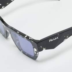 Pre Owned Prada Tortoise Black/Purple SPR A06 Symbole Square Sunglasses