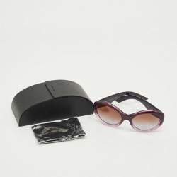 Pre Owned نظارة شمسية برادا SPR30P بإطار دائري متدرجة اللون البنفسجي 