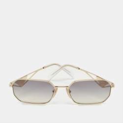 Pre Owned Prada Grey Gradient SPR A51 Logo Rectangle Sunglasses