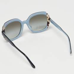 Pre Owned Prada Black/Blue Gradient SPR 16U F Square Sunglasses