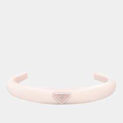 Pre Owned Prada Triangle Logo Headband