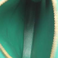 Pre Owned Prada Green Saffiano Lux Leather Phone Crossbody Bag