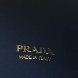 Pre Owned Prada Navy Blue Saffiano Lux Leather Phone Crossbody Bag