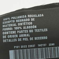 Pre Owned Prada Black Re-Nylon Enamel Triangle Bucket Hat M