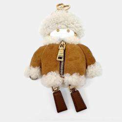 Pre Owned Prada Soft Robot Shearling Keychain