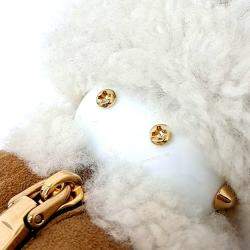 Pre Owned Prada Soft Robot Shearling Keychain