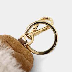 Pre Owned Prada Soft Robot Shearling Keychain