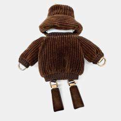Pre Owned Prada Soft Robot Corduroy Keychain