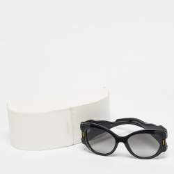 Pre Owned Prada Black Gradient SPR10U Tapestry Cat Eye Sunglasses