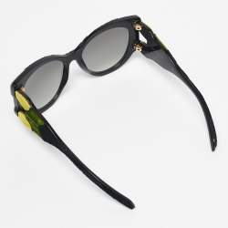 Pre Owned Prada Black Gradient SPR10U Tapestry Cat Eye Sunglasses