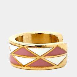 Pre Owned Prada Gold Tone Multi Ear Cuff