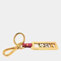 مملوكة مسبقًا Prada Gold Plated My Character Name Tag Keychain + Charm