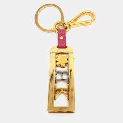 مملوكة مسبقًا Prada Gold Plated My Character Name Tag Keychain + Charm