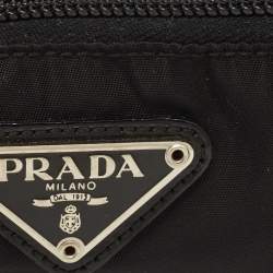 Pre Owned Prada Logo Black Nylon Pen Case