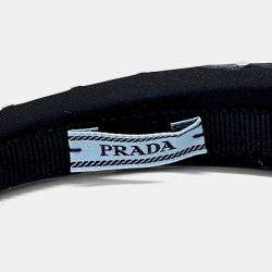 مملوكة مسبقًا عقال رأس برادا أسود نايلون معاد تدويره