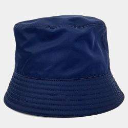 Pre Owned Prada Navy Blue Bucket Hat