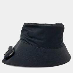 Pre Owned Prada Black Re-Nylon Pouch Bucket Hat